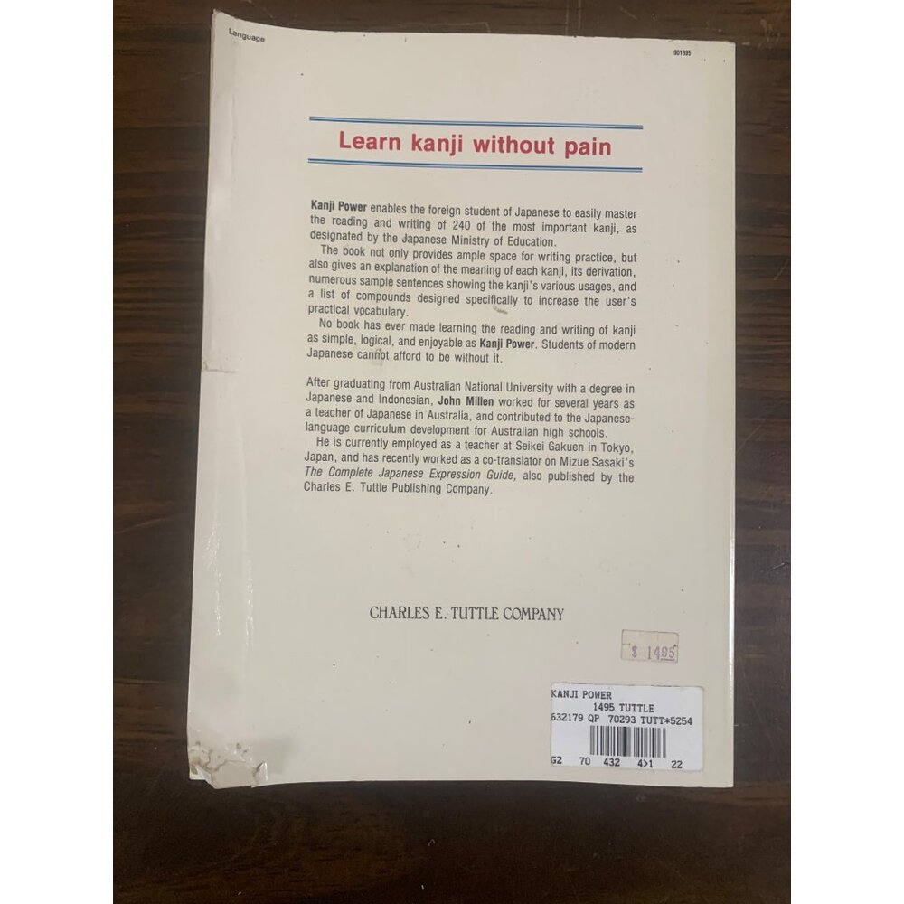 Kanji Power: A Workbook for Mastering Japanese Characters John Millen 1993 LS12 - Picture 2 of 5